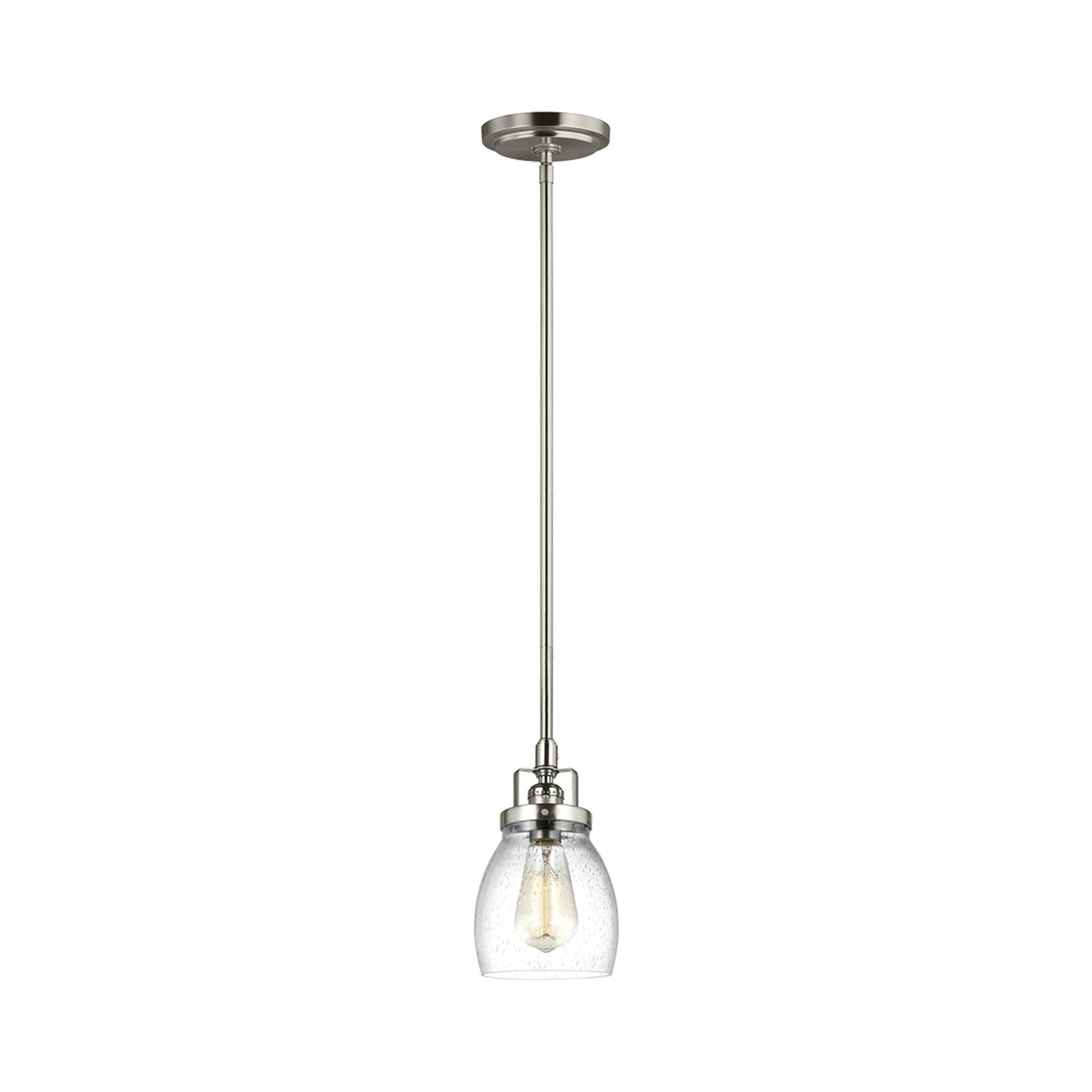 Belton Mini Pendant Light in Brushed Nickel.