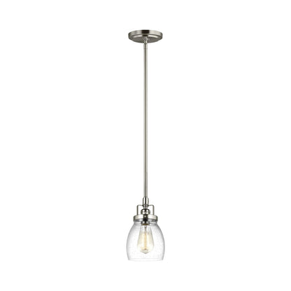 Belton Mini Pendant Light in Brushed Nickel.