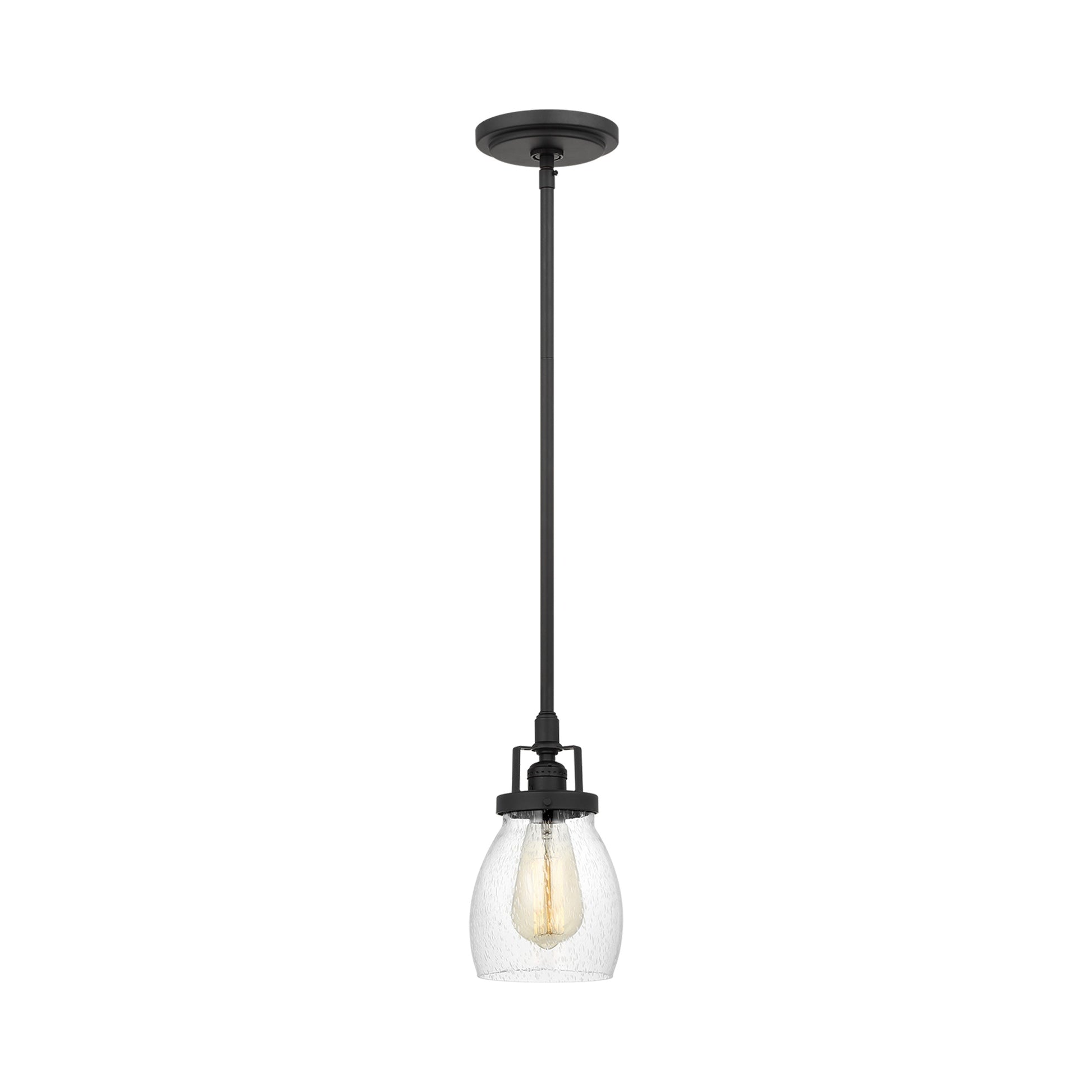 Belton Mini Pendant Light in Midnight Black.