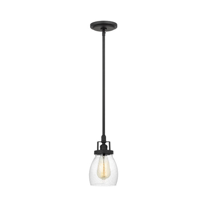 Belton Mini Pendant Light in Midnight Black.