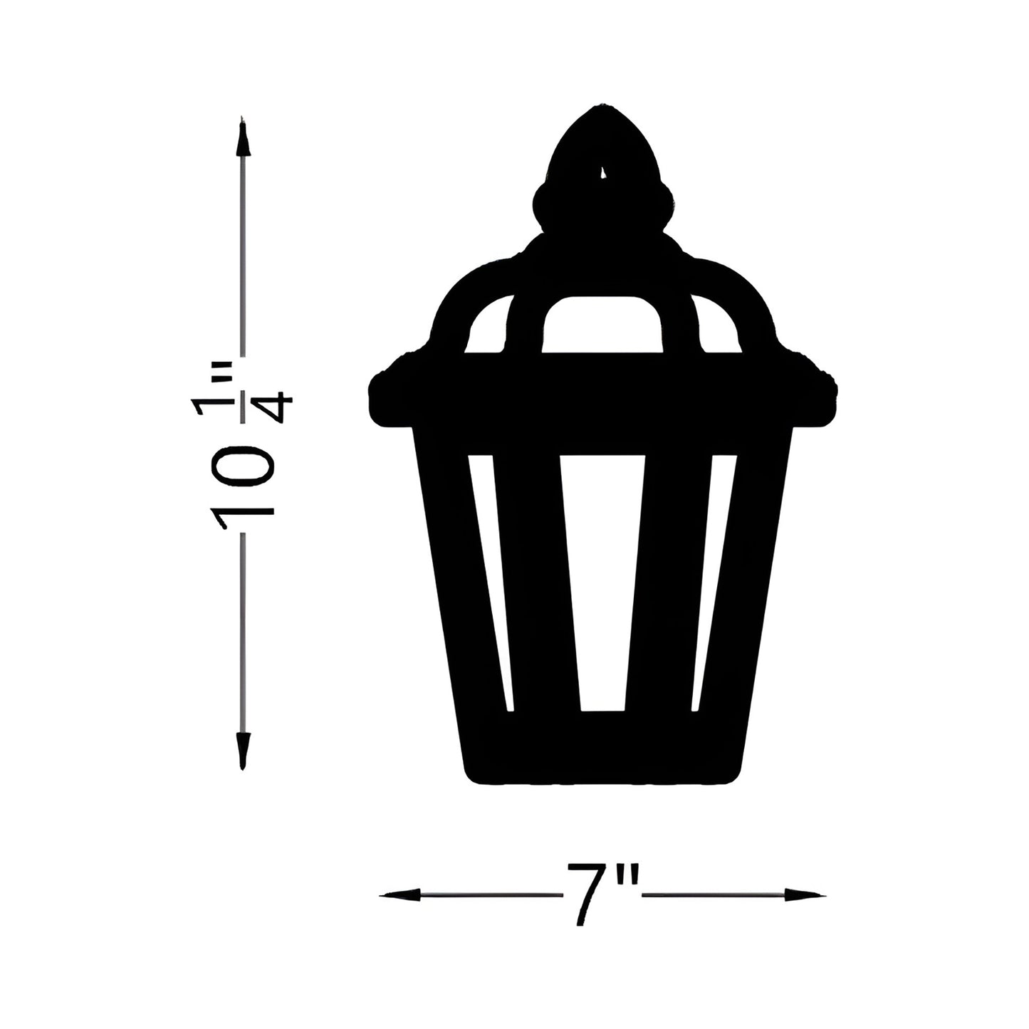Brentwood Outdoor Single Wall Light - line drawing.