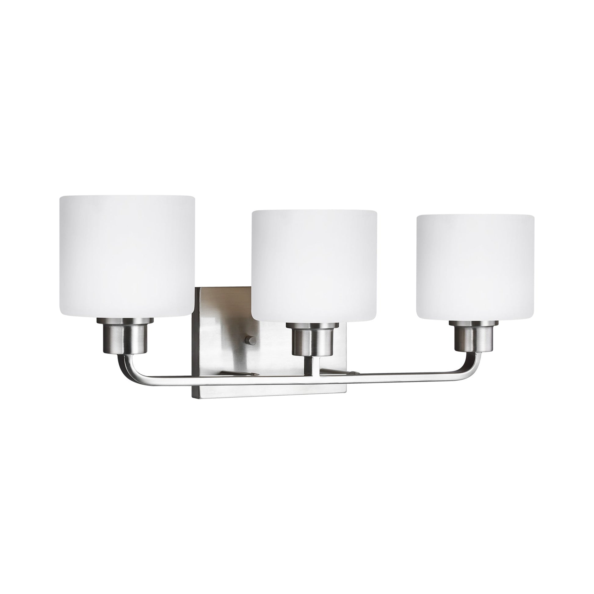Canfield Bath Wall Light in Brushed Nickel (3-Light).