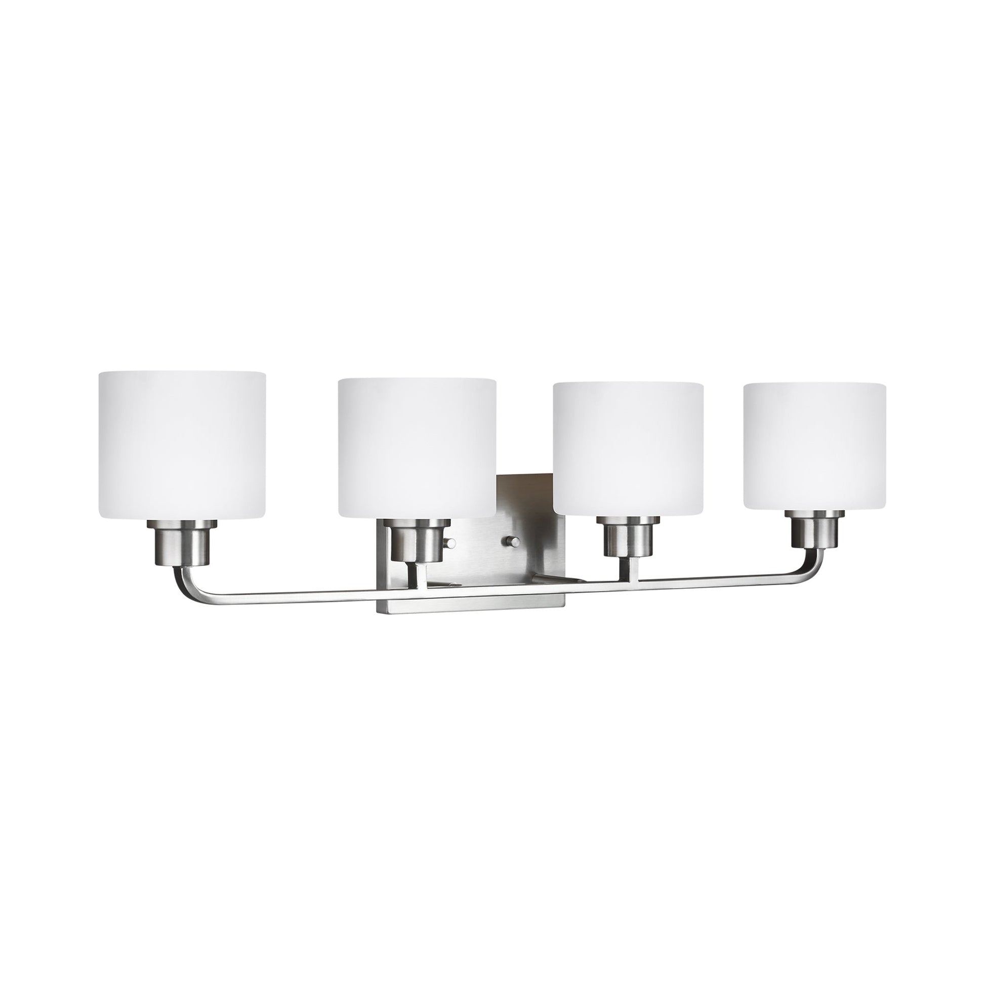 Canfield Bath Wall Light in Brushed Nickel (4-Light).