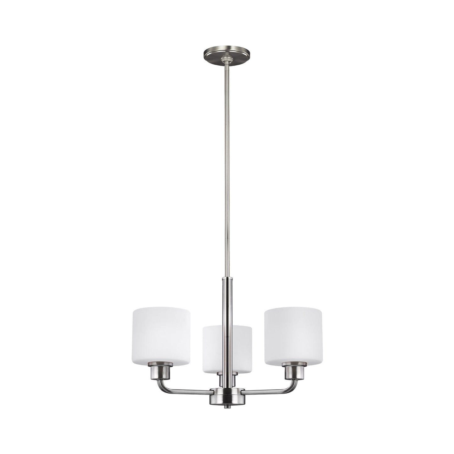 Canfield Chandelier in Brushed Nickel (3-Light).