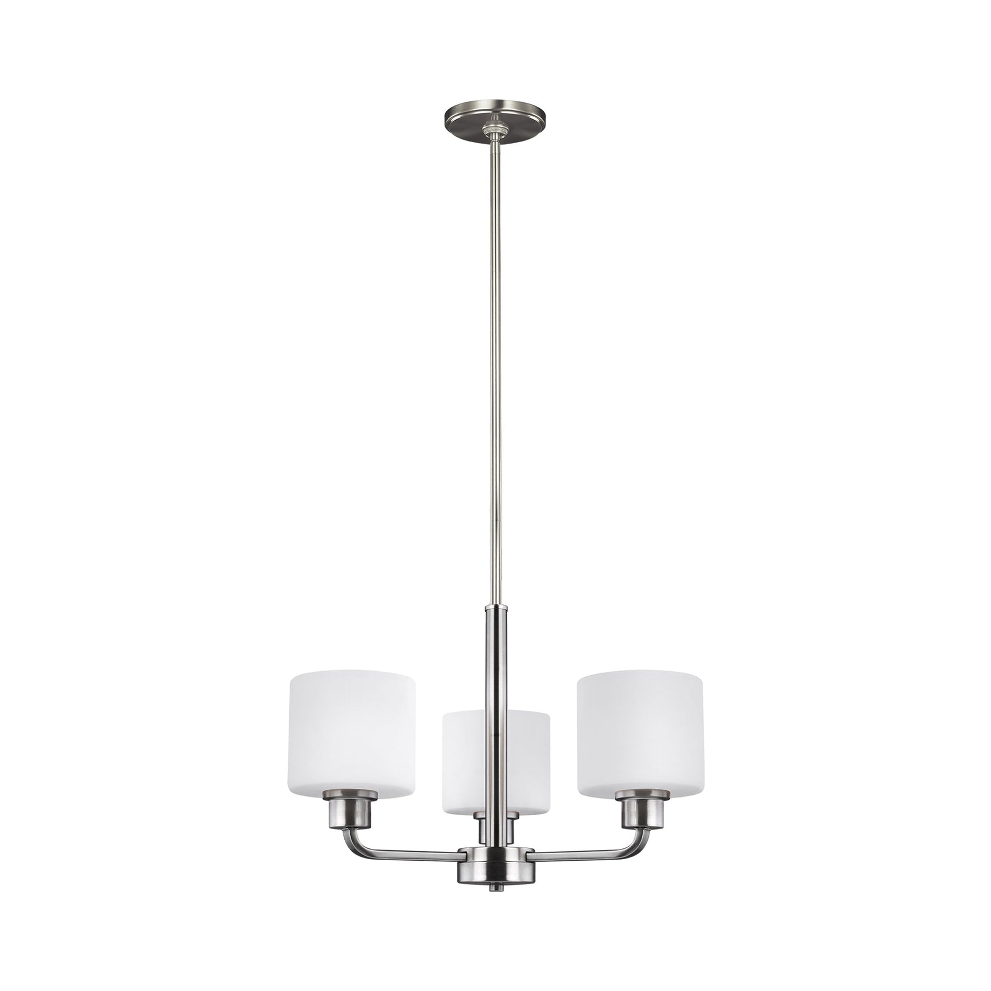 Canfield Chandelier in Brushed Nickel (3-Light).