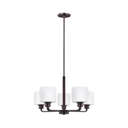 Canfield Chandelier in Bronze (5-Light).