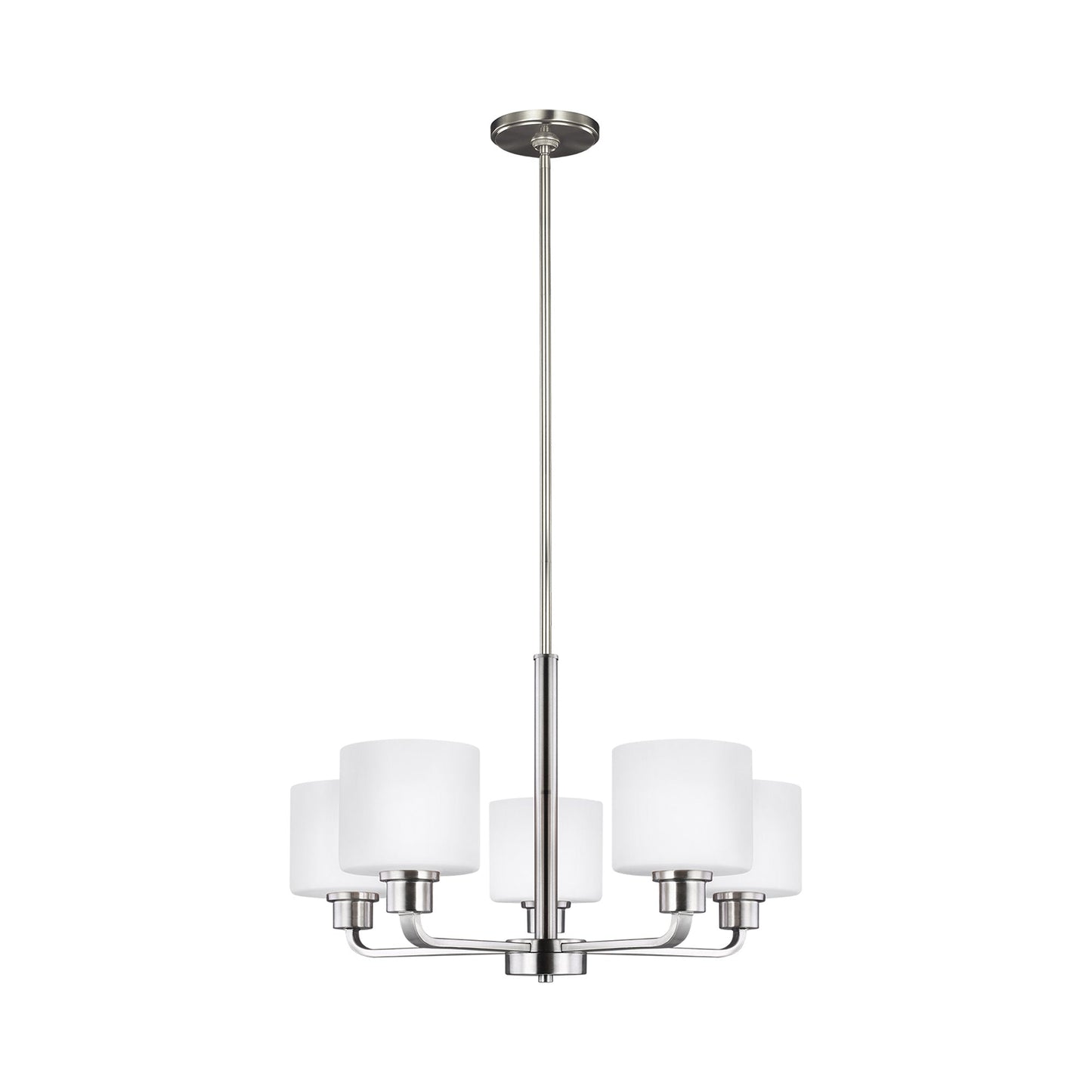 Canfield Chandelier in Brushed Nickel (5-Light).