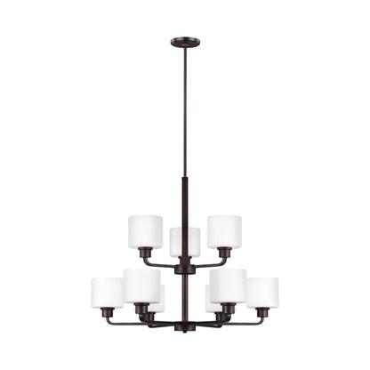 Canfield Chandelier in Bronze (9-Light).