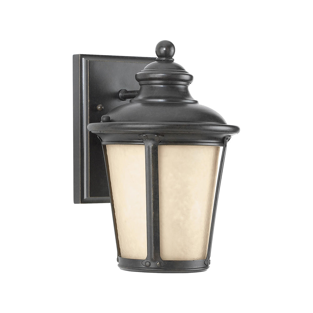 Cape May Outdoor Lantern Wall Light in Burled Iron/Dark Sky (Small).