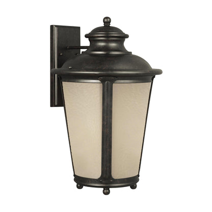 Cape May Outdoor Lantern Wall Light in Burled Iron (Extra Large).