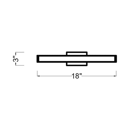 Cavitt LED Bath Vanity Light - line drawing.