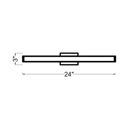 Cavitt LED Bath Vanity Light - line drawing.