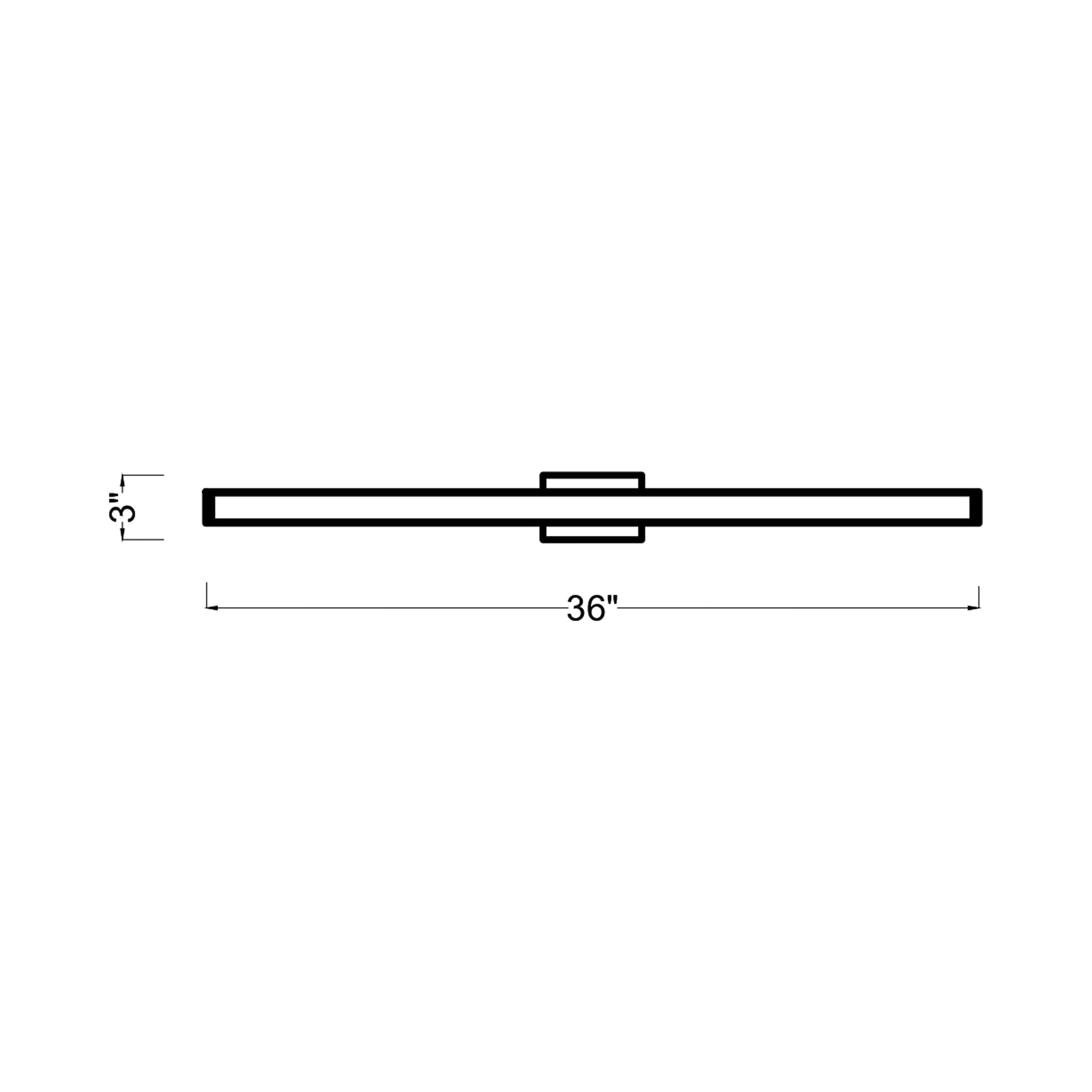 Cavitt LED Bath Vanity Light - line drawing.
