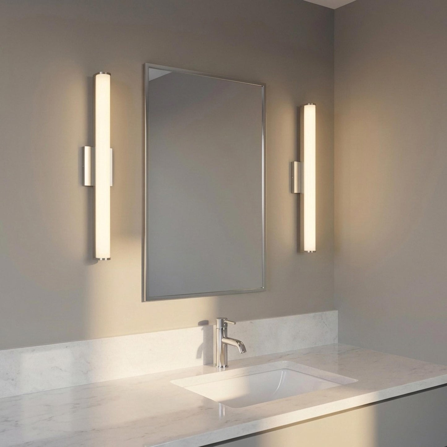Cavitt LED Bath Vanity Light in bathroom.