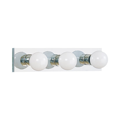 Center Stage Bath Wall Light in Chrome (3-Light).