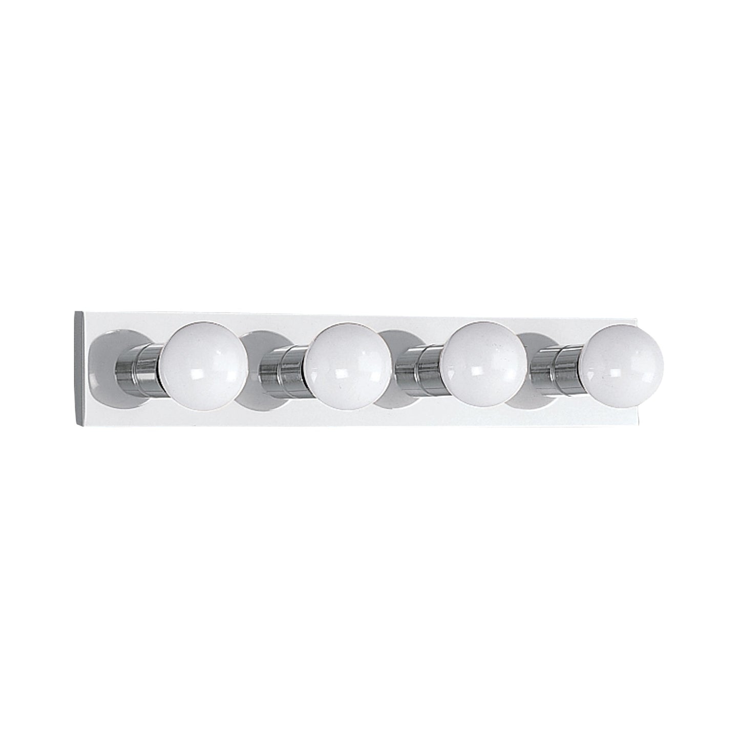 Center Stage Bath Wall Light in Chrome (4-Light).