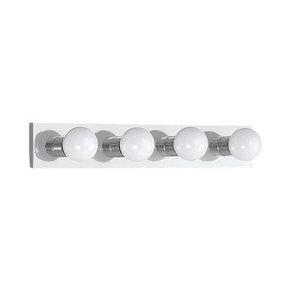 Center Stage Bath Wall Light in Chrome (4-Light).