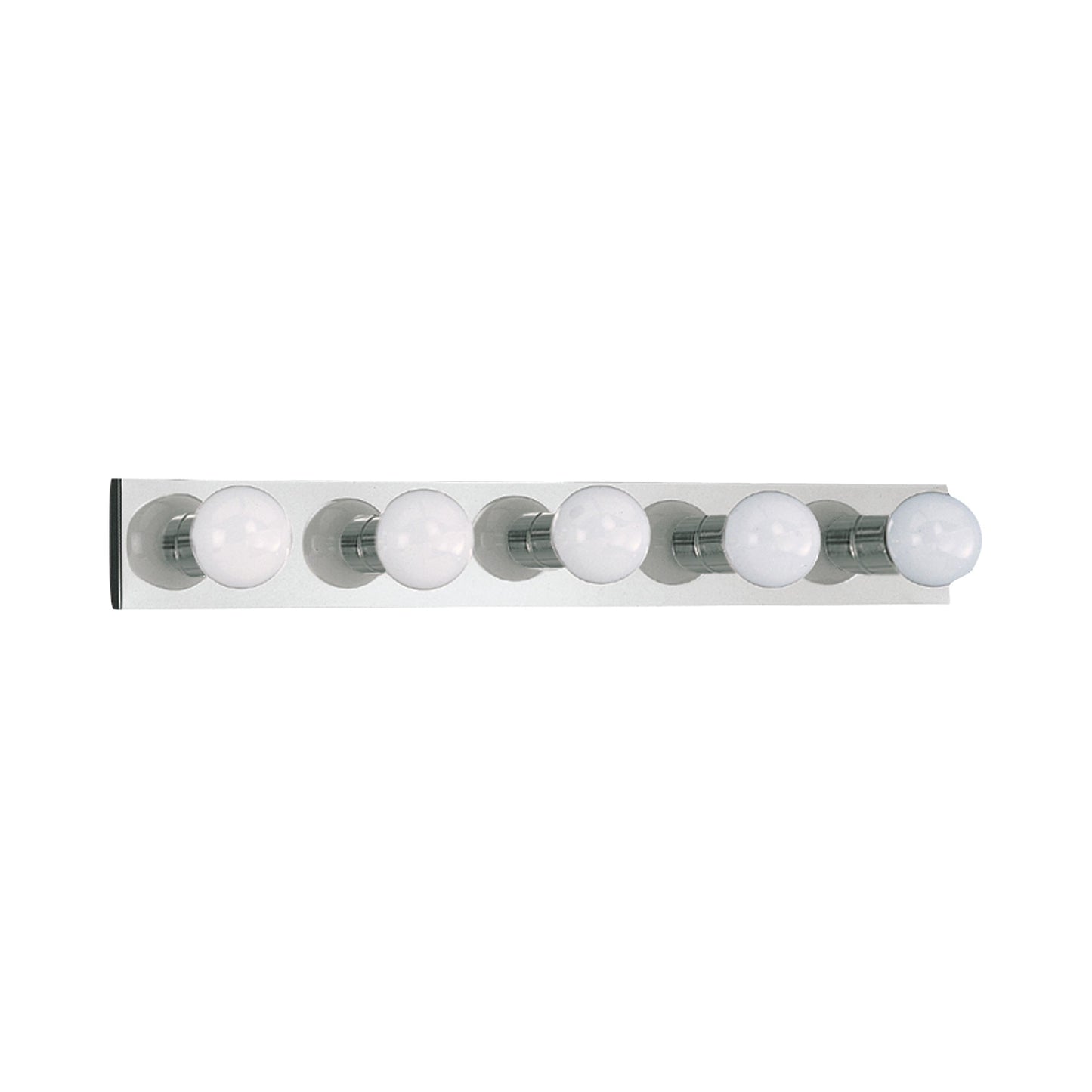 Center Stage Bath Wall Light in Chrome (5-Light).