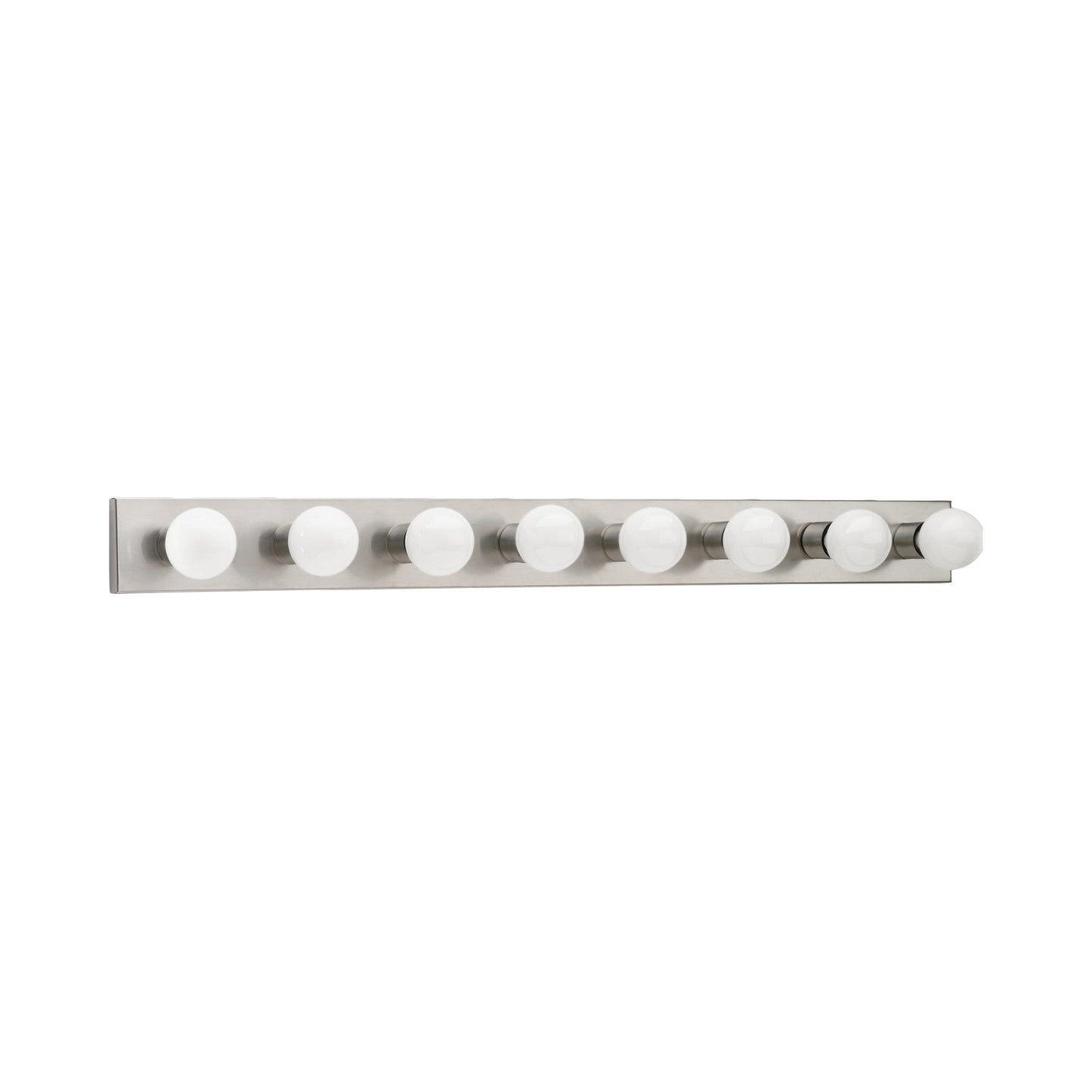 Center Stage Bath Wall Light in Brushed Stainless (8-Light).