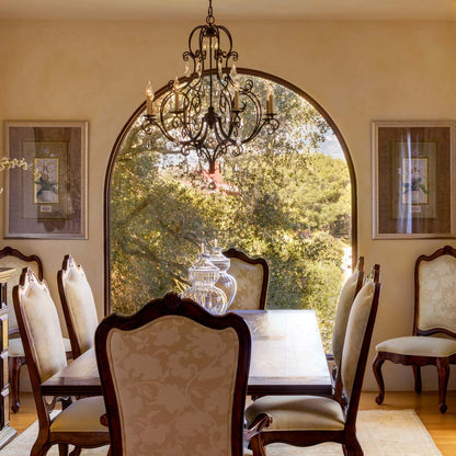 Chateau Chandelier in living room.