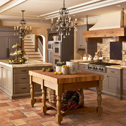 Chateau Chandelier in living room.