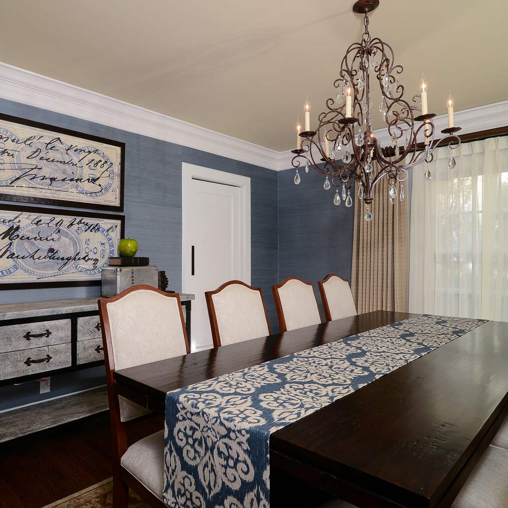 Chateau Chandelier in living room.