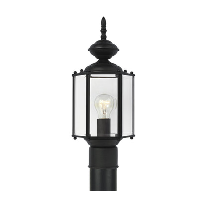 Classico Outdoor Post Light in Black.