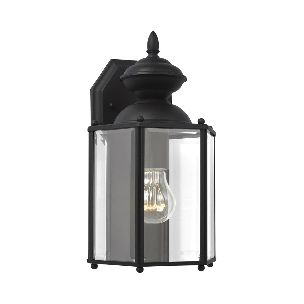 Classico Outdoor Wall Light in Black (12.25-Inch).