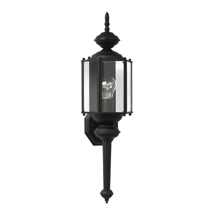 Classico Outdoor Wall Light in Black (25.5-Inch).