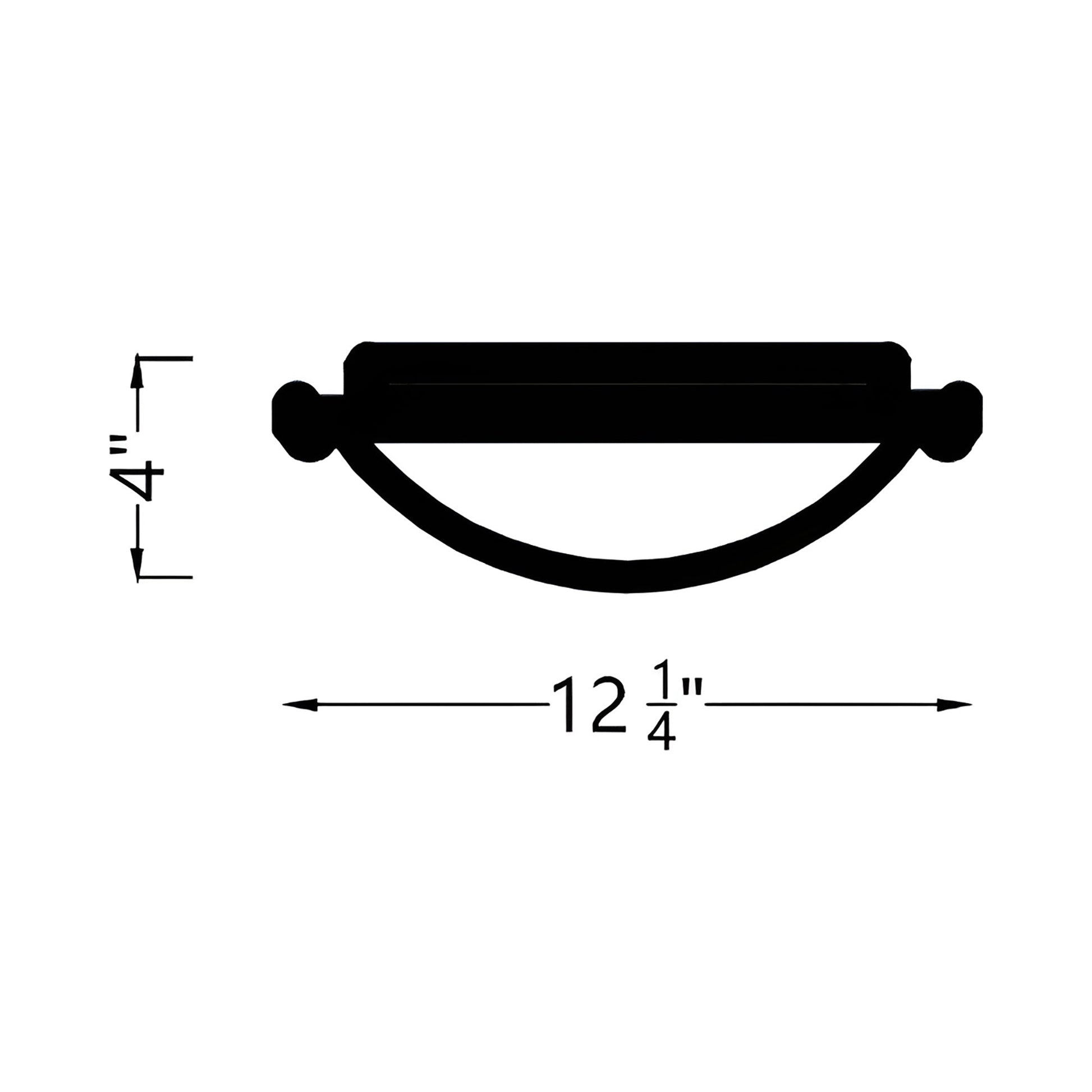 Clip Flush Mount Ceiling Light - line drawing.