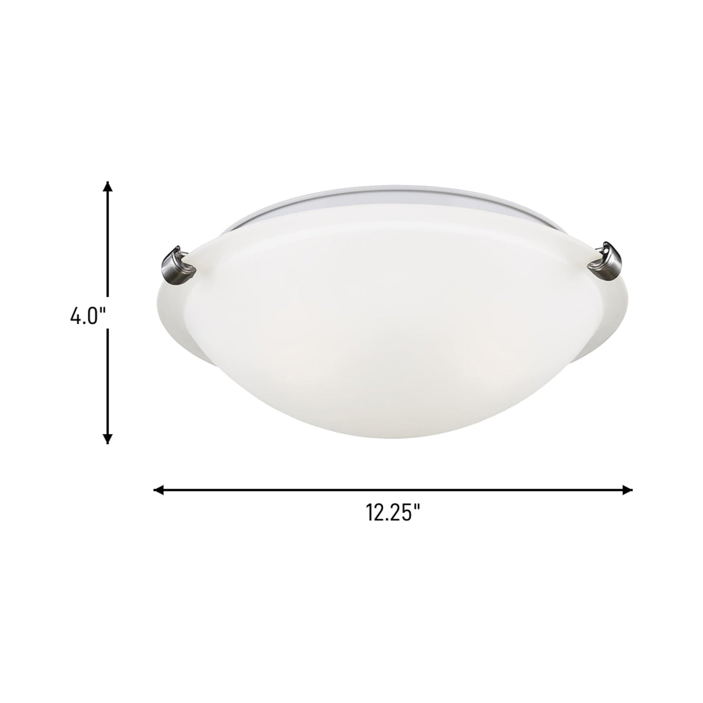 Clip Flush Mount Ceiling Light - line drawing.