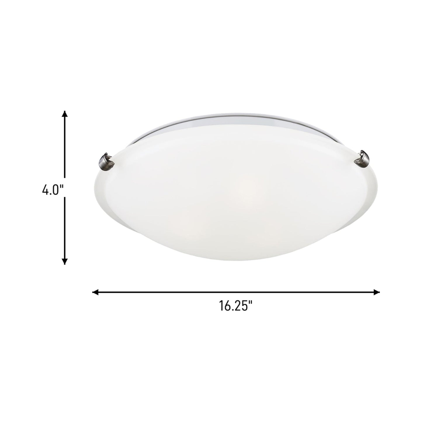 Clip Flush Mount Ceiling Light - line drawing.