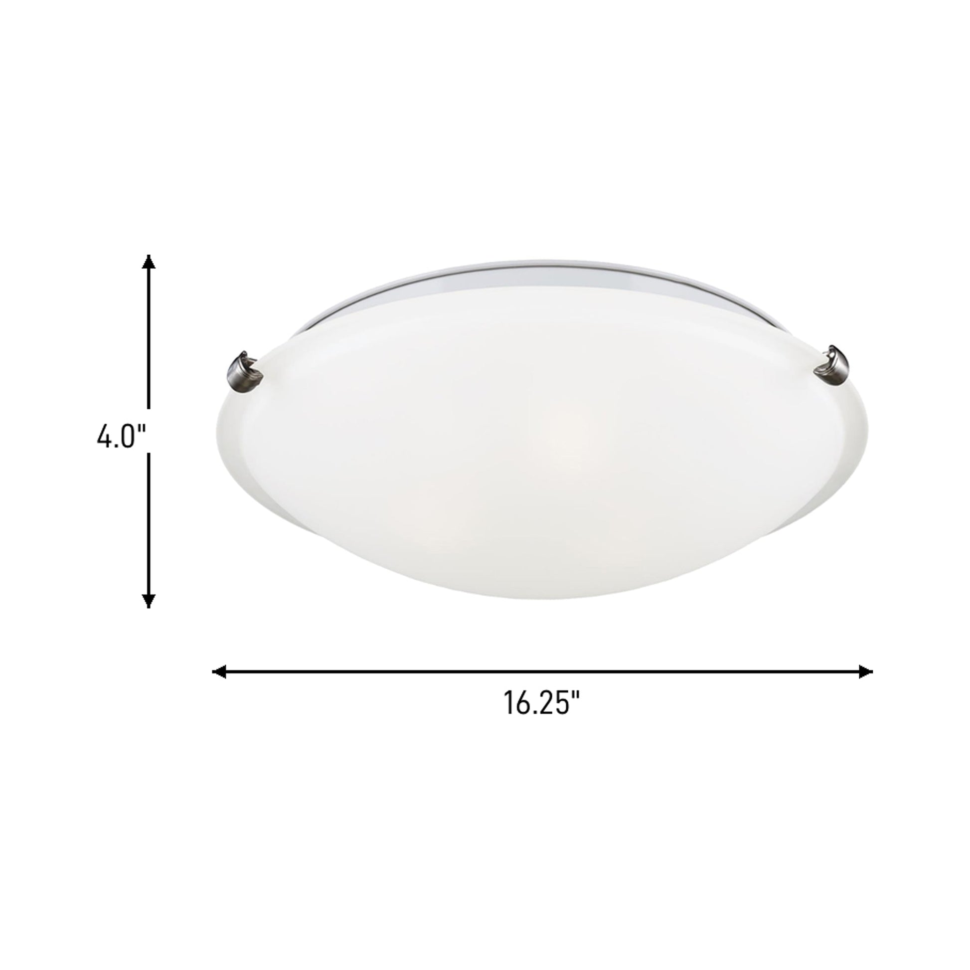 Clip Flush Mount Ceiling Light - line drawing.