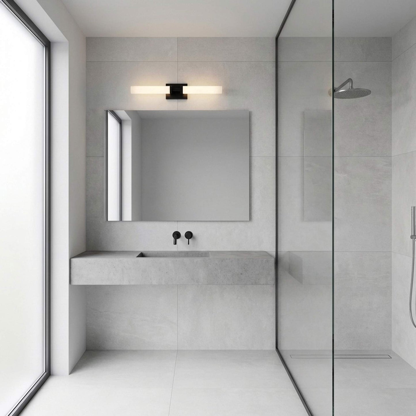 Coles LED Bath Vanity Light in bathroom.