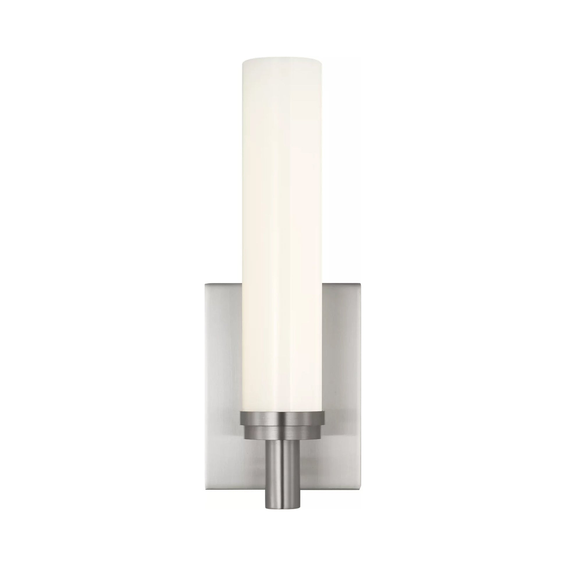 Coles LED Bath Wall Light in Brushed Nickel.