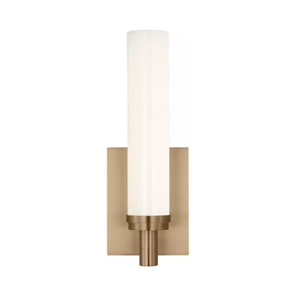 Coles LED Bath Wall Light in Satin Brass.