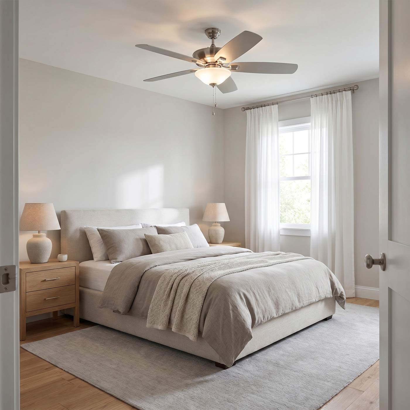 Colony Ceiling Fan in bedroom.