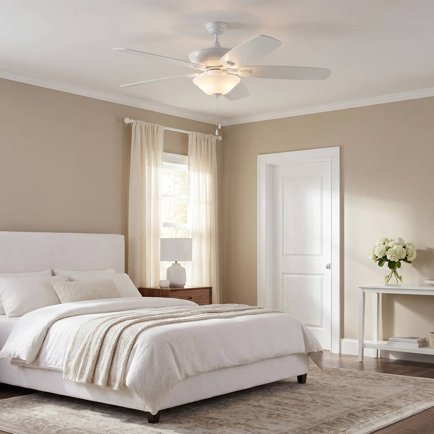 Colony Ceiling Fan in bedroom.