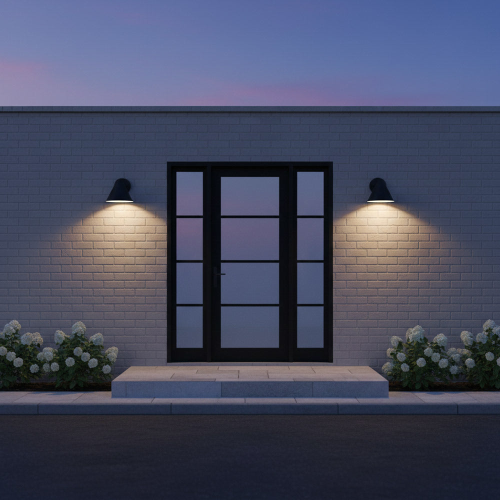 Crittenden Outdoor Wall Light in Outside Area.