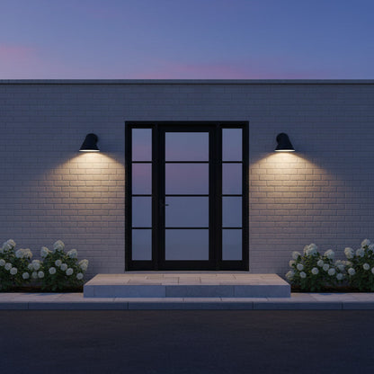 Crittenden Outdoor Wall Light in Outside Area.