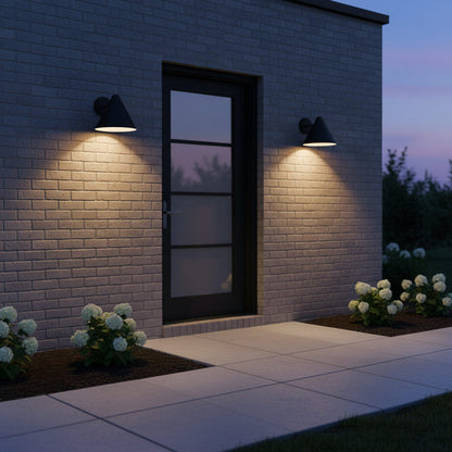Crittenden Outdoor Wall Light in Outside Area.