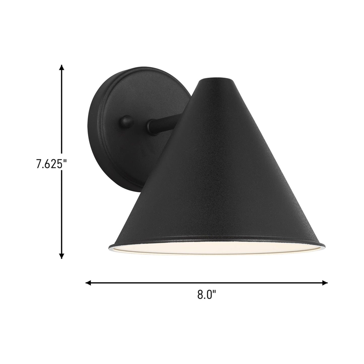 Crittenden Outdoor Wall Light - line drawing.