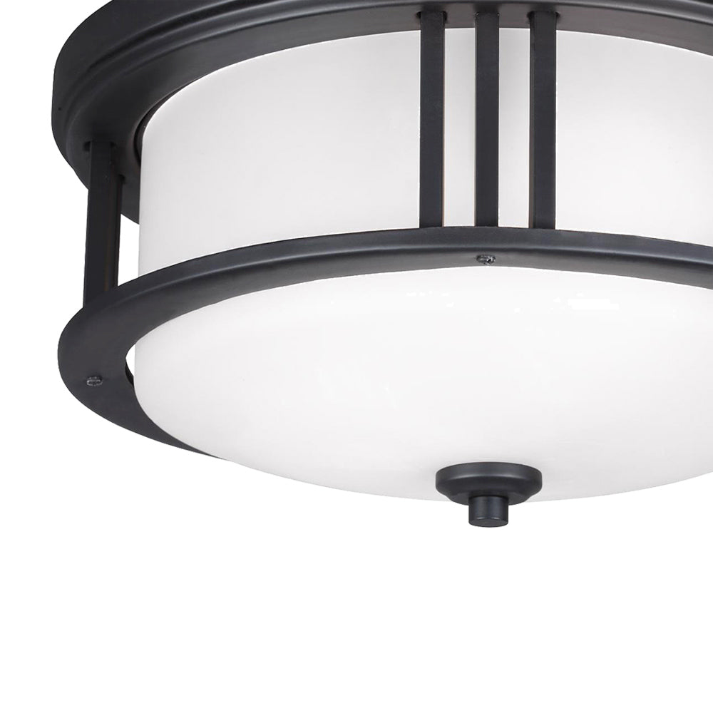 Crowell Outdoor Flush Mount Ceiling Light in Detail.