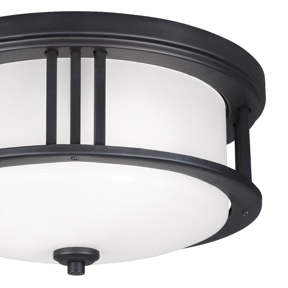 Crowell Outdoor Flush Mount Ceiling Light in Detail.