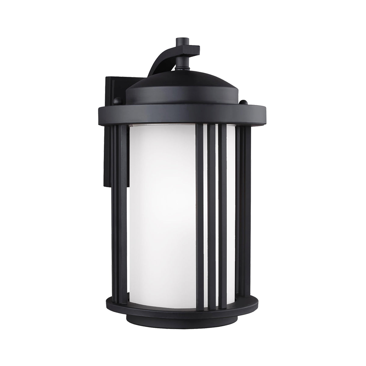 Crowell Outdoor Wall Light in Black (Medium).