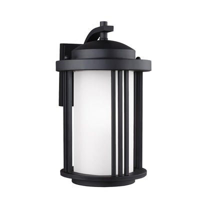 Crowell Outdoor Wall Light in Black (Medium).