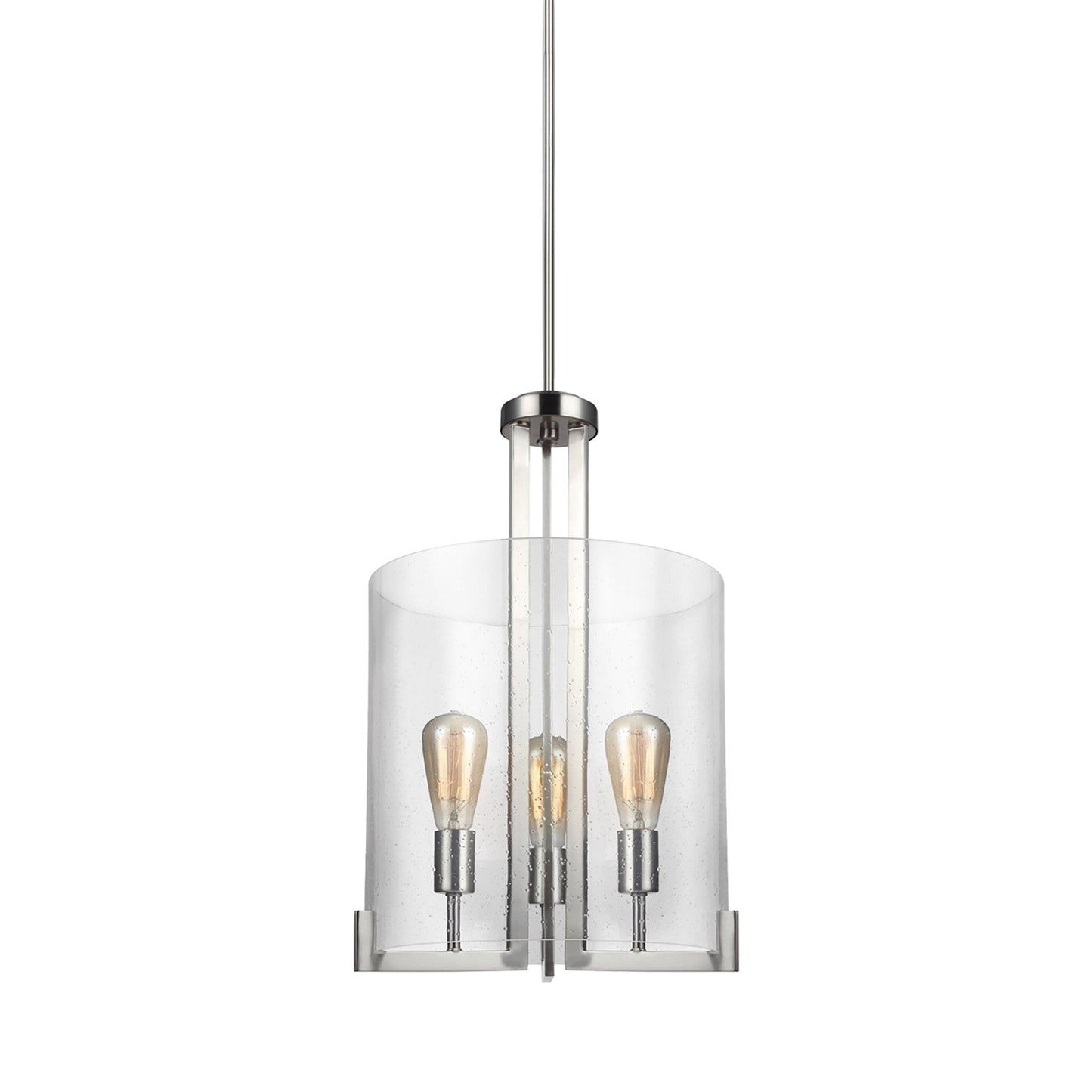 Dawes Pendant Light in Brushed Nickel.