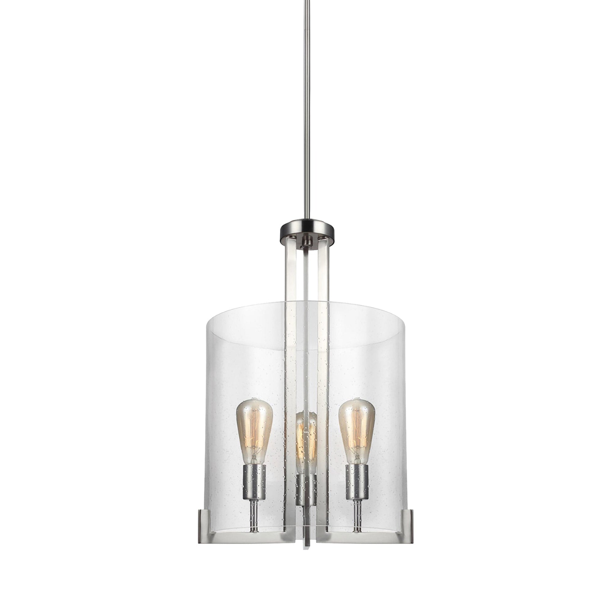 Dawes Pendant Light in Brushed Nickel.