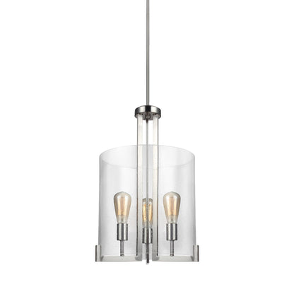 Dawes Pendant Light in Brushed Nickel.