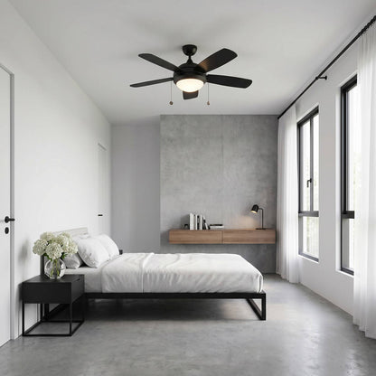 Discus Classic LED Ceiling Fan in bedroom.